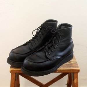 Red Wing Moc Toe Men Boots 7 D Boundary All Black